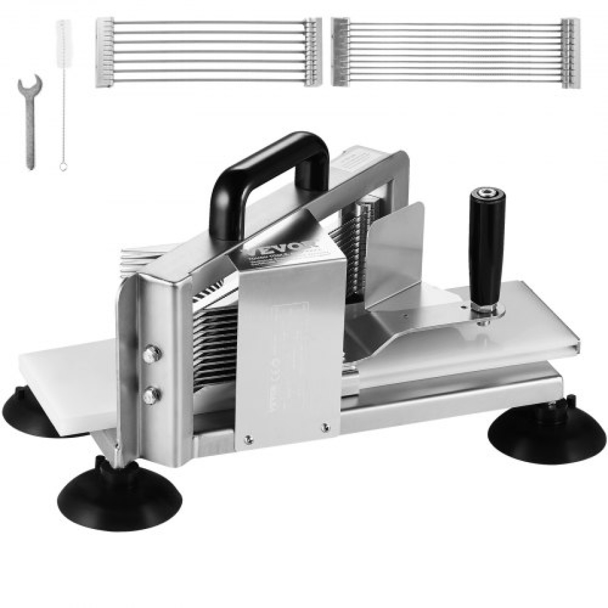 Εμπορικός κόφτης τομάτας VEVOR, 1/4"+3/8"+3/16" Κόφτης ντομάτας, Μηχάνημα κοπής ντομάτας βαρέως τύπου από ανοξείδωτο χάλυβα, χειροκίνητος κόφτης ντομάτας με αντιολισθητικά πόδια, κοπή ντομάτες, αγγούρια, μπανάνες