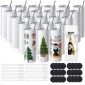 VEVOR 24 Pack Straight Sublimation Tumblers, 591,5 ml Blank Tumbler Bulk, από ανοξείδωτο χάλυβα διπλού τοιχώματος ποτηράκια με άχυρο, καπάκι, βούρτσα, βάση, συρρικνωμένο περιτύλιγμα, κουτί δώρου, για πρέσα θερμότητας και μεταφορά θερμότητας