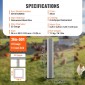 Ύφασμα υλικού VEVOR, 1/4 ίντσας 36 ιντσών x 50 πόδια 23 μετρητή, γαλβανισμένο ρολό από συρμάτινο πλέγμα εν θερμώ, περίφραξη από σύρμα κοτόπουλου, συρμάτινο πλέγμα για κλουβιά κουνελιών, κήπος, μικρά τρωκτικά
