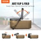 VEVOR Hot Tub Cover Lift, Spa Cover Lift, Ύψος 800 - 1050 mm Πλάτος 1450 - 2350 mm Ρυθμιζόμενο, Τοποθετημένο από κάτω και στις δύο πλευρές, Κατάλληλο για διάφορα μεγέθη ορθογώνιων μπανιέρων, υδρομασάζ, σπα