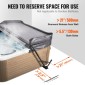 VEVOR Hot Tub Cover Lift, Spa Cover Lift, Ύψος 800 - 1050 mm Πλάτος 1450 - 2350 mm Ρυθμιζόμενο, Τοποθετημένο από κάτω και στις δύο πλευρές, Κατάλληλο για διάφορα μεγέθη ορθογώνιων μπανιέρων, υδρομασάζ, σπα