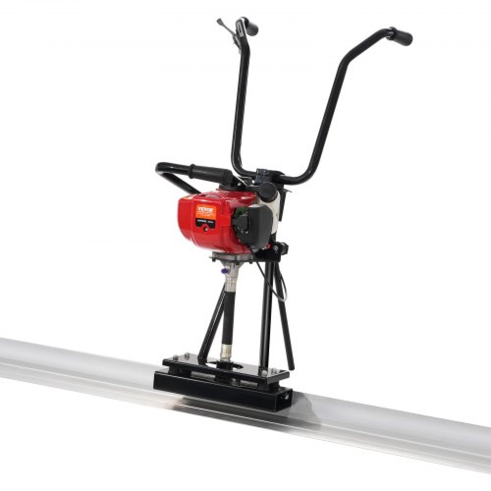 VEVOR Gas Concrete Power Screed, με Σετ ράβδων ίσιας ακμής σανίδας αλουμινίου 1830mm, δονούμενος κινητήρας φινιρίσματος τσιμέντου 4 χρόνων με ρυθμιζόμενες λαβές, εργαλεία σκυροδέματος υψηλής απόδοσης 6500rpm