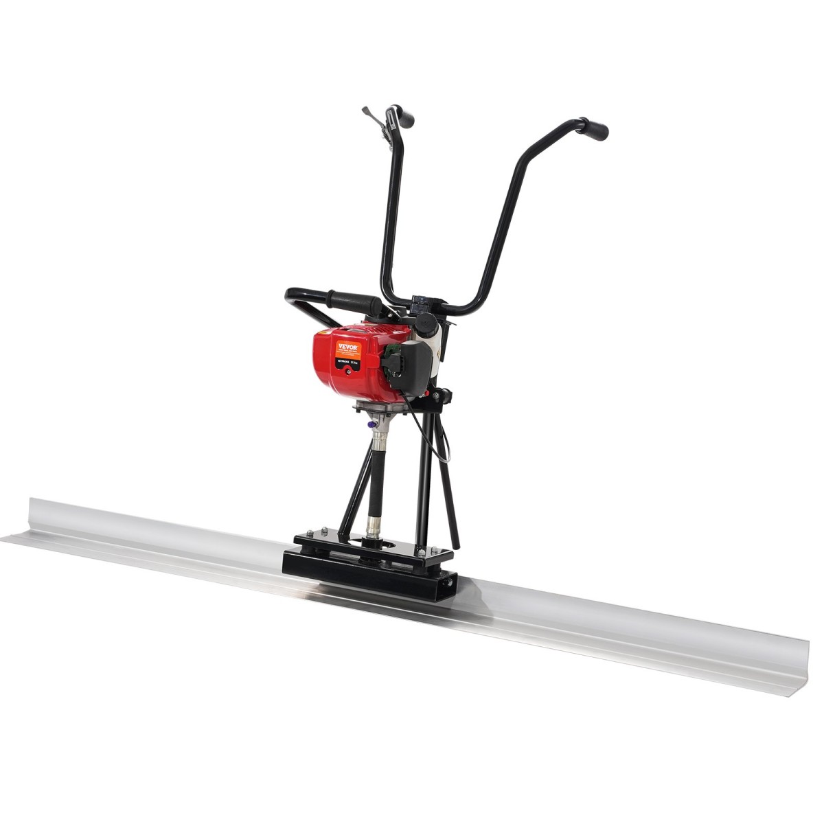 VEVOR Gas Concrete Power Screed, με Σετ ράβδων ίσιας ακμής σανίδας αλουμινίου 1830mm, δονούμενος κινητήρας φινιρίσματος τσιμέντου 4 χρόνων με ρυθμιζόμενες λαβές, εργαλεία σκυροδέματος υψηλής απόδοσης 6500rpm