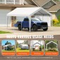 Ανταλλακτικό κάλυμμα κουβούκλιο VEVOR Carport 6100 x 3040 mm, προστατευτικό κάλυμμα σκηνών γκαράζ βαρέως τύπου αδιάβροχο & προστατευμένο από την υπεριώδη ακτινοβολία, Εύκολη εγκατάσταση με μπάντζες μπάλας, Λευκό (Μόνο επάνω κάλυμμα, Δεν περιλαμβάνεται