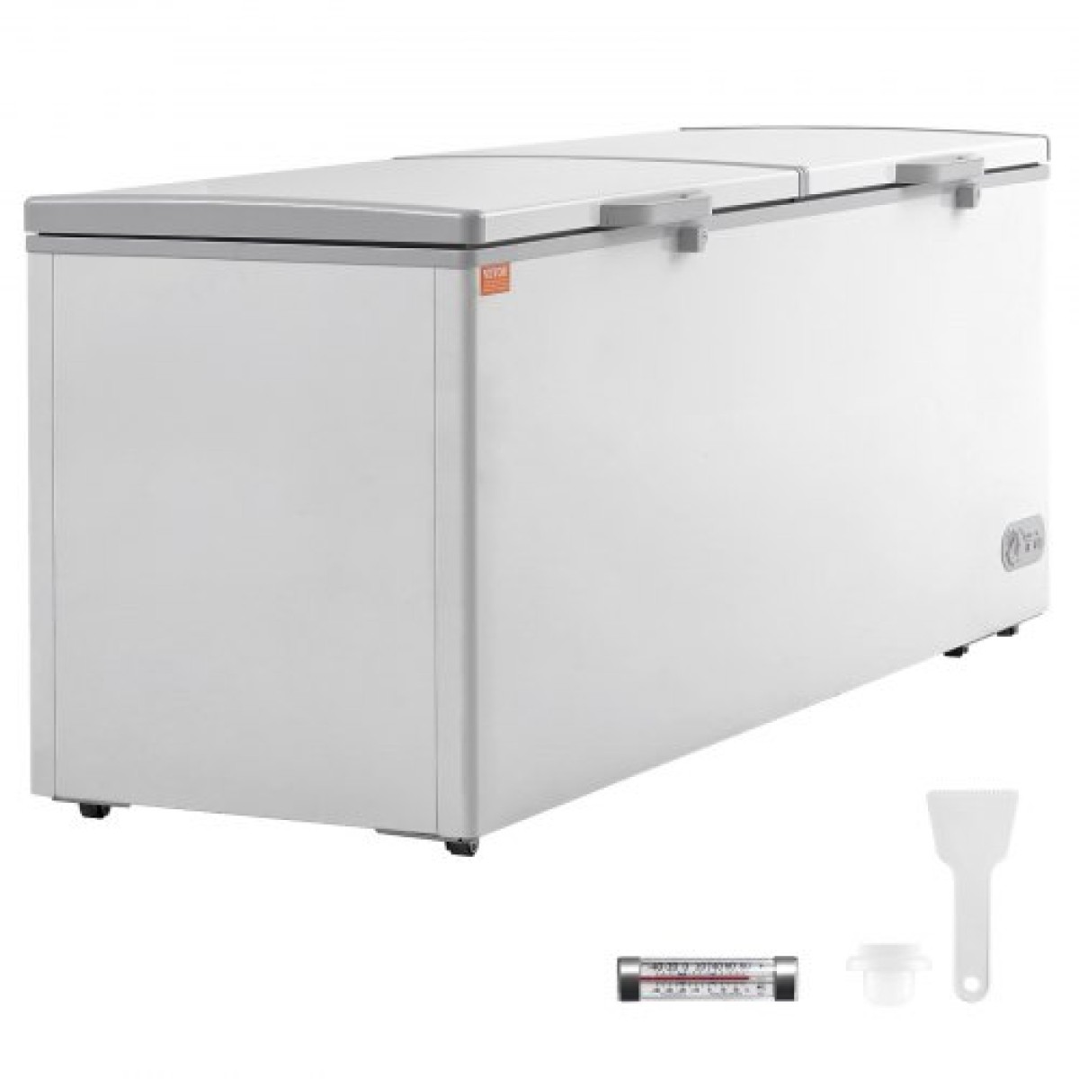 Καταψύκτης στήθους VEVOR, 19,8 cu.ft / 561 L Μεγάλη κατάψυξη με διπλό κλείδωμα, ανεξάρτητος εμπορικός καταψύκτης & 4 αφαιρούμενα καλάθια, ρυθμιζόμενη θερμοκρασία 7 επιπέδων, φως LED, 6 τροχοί