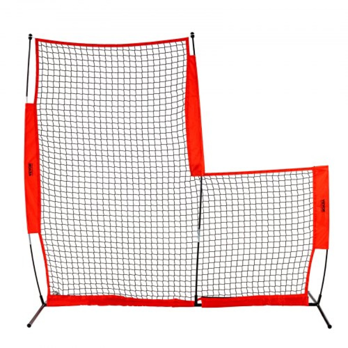 VEVOR L Screen Baseball για Batting Cage, 7x7 ft Baseball & Softball Screen Safety, Body Protector Φορητή οθόνη κτύπημα με τσάντα μεταφοράς & πασσάλους εδάφους, δίχτυ μπέιζμπολ για προστασία pitchers