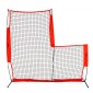 VEVOR L Screen Baseball για Batting Cage, 7x7 ft Baseball & Softball Screen Safety, Body Protector Φορητή οθόνη κτύπημα με τσάντα μεταφοράς & πασσάλους εδάφους, δίχτυ μπέιζμπολ για προστασία pitchers