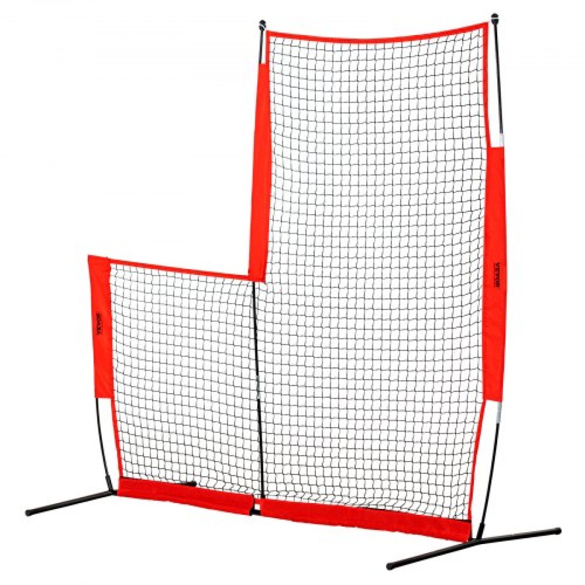 VEVOR L Screen Baseball για Batting Cage, 7x7 ft Baseball & Softball Screen Safety, Body Protector Φορητή οθόνη κτύπημα με τσάντα μεταφοράς & πασσάλους εδάφους, δίχτυ μπέιζμπολ για προστασία pitchers