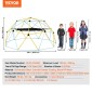 VEVOR Climbing Dome, 10FT Geometric Dome Climber με αιώρα και κούνια, για παιδιά 3 έως 10 ετών, Jungle Gym που υποστηρίζει 750LBS και εύκολη συναρμολόγηση, με λαβή αναρρίχησης, εξοπλισμό για παιχνίδι στην αυλή εξωτερικού χώρου