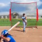 VEVOR Barricade Backstop Net, 7x7 ft Ball Sports Barrier Network, Φορητός εξοπλισμός εξάσκησης με τσάντα μεταφοράς, οθόνη προστασίας για προπόνηση χόκεϊ ποδοσφαίρου Baseball Softball Lacrosse, για Backyard