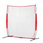 VEVOR Barricade Backstop Net, 7x7 ft Ball Sports Barrier Network, Φορητός εξοπλισμός εξάσκησης με τσάντα μεταφοράς, οθόνη προστασίας για προπόνηση χόκεϊ ποδοσφαίρου Baseball Softball Lacrosse, για Backyard
