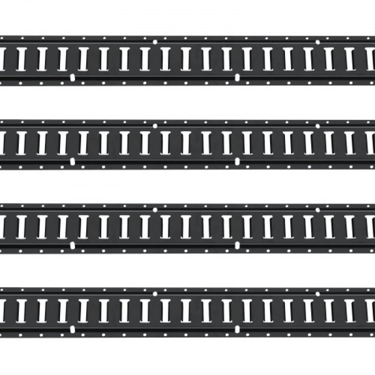 VEVOR E Track Tie Down Rail Kit, 5' Steel Rails, 4 Pack, Secure Cargo & Heavy Loads έως 2000 lbs, Heavy Duty Etrack Rails με βίδες για γκαράζ, φορτηγά, τρέιλερ, δέσιμο μοτοσυκλετών, βάσεις ATV