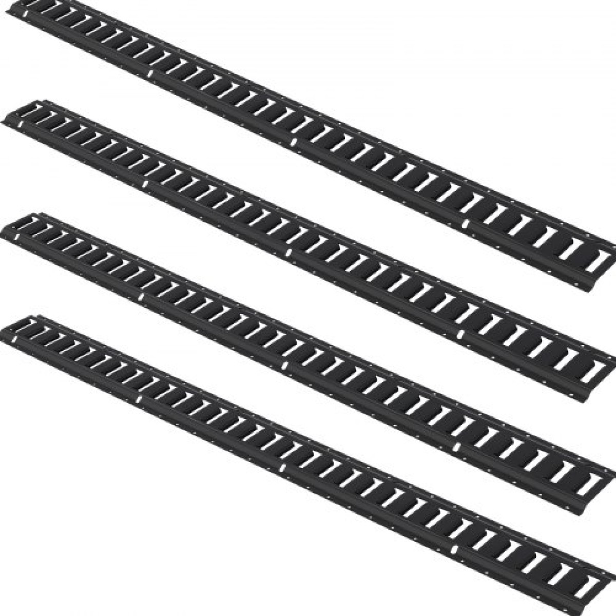 VEVOR E Track Tie Down Rail Kit, 5' Steel Rails, 4 Pack, Secure Cargo & Heavy Loads έως 2000 lbs, Heavy Duty Etrack Rails με βίδες για γκαράζ, φορτηγά, τρέιλερ, δέσιμο μοτοσυκλετών, βάσεις ATV