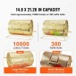 VEVOR Raffle Drum, 14,8 x Ø21,26 ιντσών με μπρούτζο επιμεταλλωμένο κλωβό λοταρίας, χωράει 10000 εισιτήρια ή 300 μπάλες πινγκ πονγκ, μεταλλικό σχέδιο λοταρίας με ξύλινη περιστροφική λαβή, για ψηφοδέλτιο Bingo