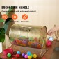 VEVOR Raffle Drum, 14,8 x Ø21,26 ιντσών με μπρούτζο επιμεταλλωμένο κλωβό λοταρίας, χωράει 10000 εισιτήρια ή 300 μπάλες πινγκ πονγκ, μεταλλικό σχέδιο λοταρίας με ξύλινη περιστροφική λαβή, για ψηφοδέλτιο Bingo