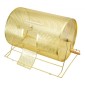 VEVOR Raffle Drum, 14,8 x Ø21,26 ιντσών με μπρούτζο επιμεταλλωμένο κλωβό λοταρίας, χωράει 10000 εισιτήρια ή 300 μπάλες πινγκ πονγκ, μεταλλικό σχέδιο λοταρίας με ξύλινη περιστροφική λαβή, για ψηφοδέλτιο Bingo