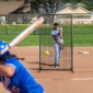 VEVOR I Screen Baseball για Batting Cage, 7x4 ft Baseball Softball Screen Safety, Body Protector Φορητή οθόνη κτύπημα με τσάντα μεταφοράς και πάσσαλοι εδάφους, Heavy Duty Pitching Net for Pitchers Protection