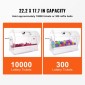 VEVOR Acrylic Raffle Drum, Χωράει 10000 Tickets ή 300 Raffle Balls, Professional Raffle Ticket Spinning Cage with 2 Keys, Transparent Lottery Spinning Drawing, Raffle Ticket Box for Games Lottery Bing