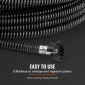 VEVOR Sectional Drain Cable Cleaning Cable 100FT/30,5 m x 5/8In/1,6 cm & 7 Cutters for 0,8"-3,9"/2-10 cm Pipes