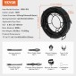 VEVOR Sectional Drain Cable Cleaning Cable 100FT/30,5 m x 5/8In/1,6 cm & 7 Cutters for 0,8"-3,9"/2-10 cm Pipes