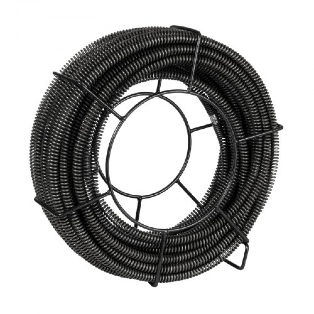 VEVOR Sectional Drain Cable Cleaning Cable 100FT/30,5 m x 5/8In/1,6 cm & 7 Cutters for 0,8"-3,9"/2-10 cm Pipes
