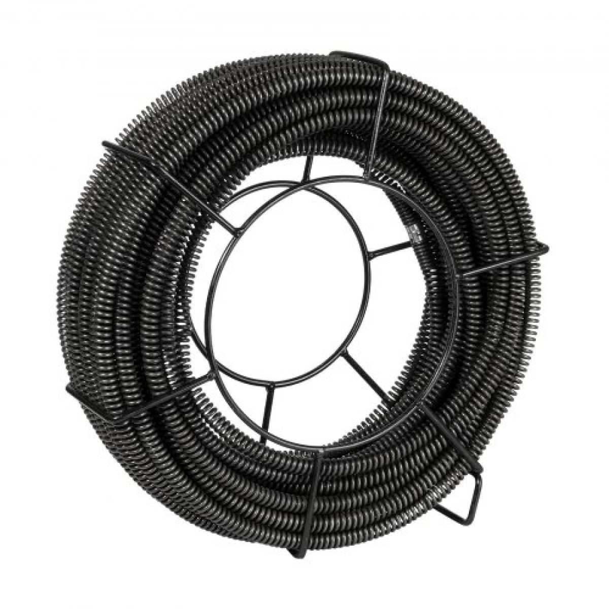 VEVOR Sectional Drain Cable Cleaning Cable 100FT/30,5 m x 5/8In/1,6 cm & 7 Cutters for 0,8"-3,9"/2-10 cm Pipes