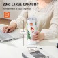 VEVOR 50 Pack Straight Sublimation Tumblers, 20 oz/567 g Blank Tumbler Bulk, από ανοξείδωτο χάλυβα διπλού τοιχώματος ποτηράκια με άχυρο, καπάκι, βούρτσα, βάση, συρρικνωμένο περιτύλιγμα, κουτί δώρου, για πρέσα θερμότητας και μεταφορά θερμότητας
