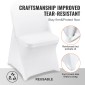 Πτυσσόμενα καλύμματα καρέκλας VEVOR Stretch Spandex, Universal Εφαρμοσμένο κάλυμμα καρέκλας, Αφαιρούμενα πλενόμενα προστατευτικά καλύμματα, για γάμους, διακοπές, συμπόσιο, πάρτι, γιορτή, δείπνο (100 τμχ Λευκό)