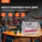 VEVOR Acrylic Raffle Drum, Χωράει 5000 Tickets ή 200 Raffle Balls, Professional Raffle Ticket Spinning Cage with 2 Keys, Transparent Lottery Spinning Drawing, Raffle Ticket Box for Lottery Games Bingo