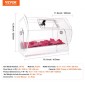 VEVOR Acrylic Raffle Drum, Χωράει 5000 Tickets ή 200 Raffle Balls, Professional Raffle Ticket Spinning Cage with 2 Keys, Transparent Lottery Spinning Drawing, Raffle Ticket Box for Lottery Games Bingo