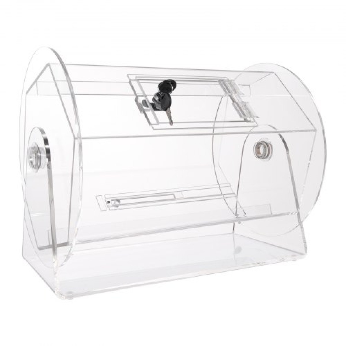 VEVOR Acrylic Raffle Drum, Χωράει 5000 Tickets ή 200 Raffle Balls, Professional Raffle Ticket Spinning Cage with 2 Keys, Transparent Lottery Spinning Drawing, Raffle Ticket Box for Lottery Games Bingo