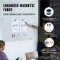 Λευκός πίνακας VEVOR Magnetic Glass, Dry Erase Board 900 x 600 mm, Επιτοίχιος μεγάλος λευκός γυάλινος πίνακας χωρίς πλαίσιο, με δίσκο μαρκαδόρου, γόμα και 2 μαρκαδόρους, λευκό