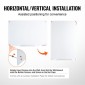 Λευκός πίνακας VEVOR Magnetic Glass, Dry Erase Board 900 x 600 mm, Επιτοίχιος μεγάλος λευκός γυάλινος πίνακας χωρίς πλαίσιο, με δίσκο μαρκαδόρου, γόμα και 2 μαρκαδόρους, λευκό