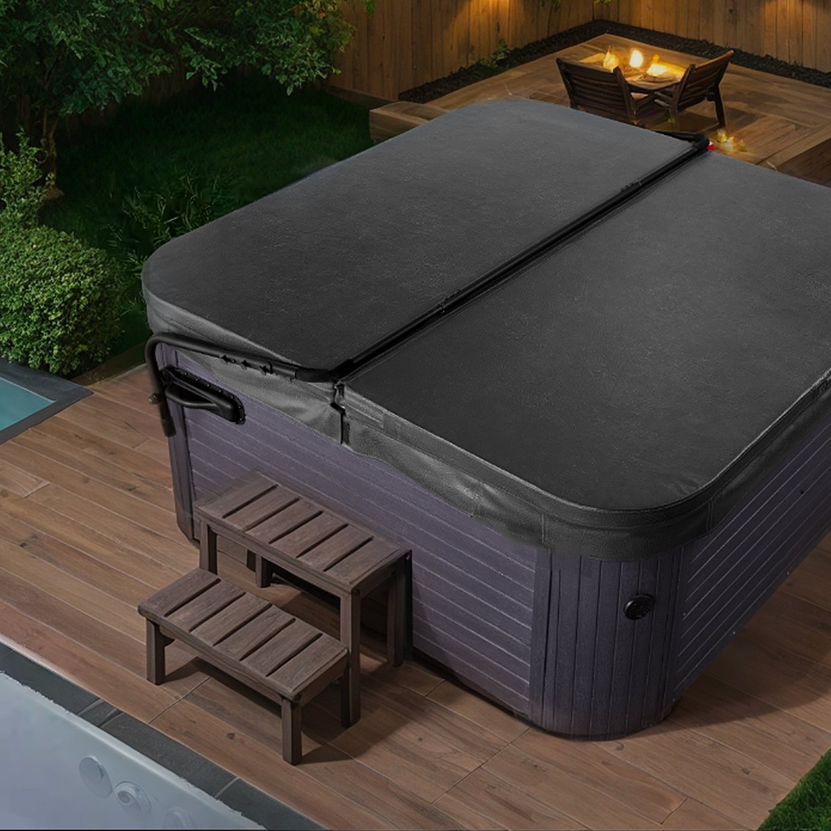 VEVOR Hot Tub Cover Lift, Spa Cover Lift, Ύψος 800 - 1050 mm Πλάτος 1750-2550 mm Ρυθμιζόμενο, Εγκατεστημένο και στις δύο πλευρές στο επάνω μέρος, Κατάλληλο για διάφορα μεγέθη ορθογώνιων μπανιέρων, υδρομασάζ, σπα