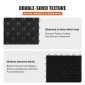 VEVOR Πλακάκια γκαράζ Interlocking, 12 x 12 x 0,53 ιντσών 25 Pack Πλακάκια δαπέδου γκαράζ, Αντιολισθητικά πλακάκια δαπέδου γκαράζ διπλής όψης, για γκαράζ, υπόγεια, επισκευαστήρια, μαύρο