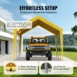 Ανταλλακτικό κάλυμμα κουβούκλιο VEVOR Carport 10 x 20 ft, προστατευτικό κάλυμμα για σκηνή γκαράζ βαρέως τύπου αδιάβροχο και προστασία από την υπεριώδη ακτινοβολία, Εύκολη εγκατάσταση με μπάντζες μπάλας, μπεζ (Μόνο επάνω κάλυμμα, δεν περιλαμβάνεται πλαίσιο