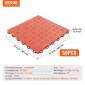 VEVOR Πλακάκια γκαράζ Interlocking, 12 x 12 x 0,53 ιντσών 50 Pack Πλακάκια δαπέδου γκαράζ, αντιολισθητικά πλακάκια δαπέδου γκαράζ διπλής όψης, για γκαράζ, υπόγεια, επισκευαστήρια, κόκκινο