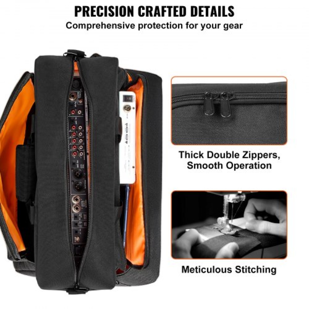 VEVOR Padded DJ Mixer Gig Bag, 1200D Oxford Fabric, DJ Gear Carry Bag with Storage Pocket Αφαιρούμενος ιμάντας ώμου 4,92 ft 0,39 in Padding, 19,29 x 8,66 x 15,34 σε Storage Case για DJ