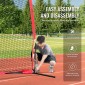 VEVOR Barricade Backstop Net, αθλητικό δίχτυ 16x10 ft με μπάλα, φορητός εξοπλισμός εξάσκησης με τσάντα μεταφοράς, οθόνη προστασίας για προπόνηση χόκεϊ ποδοσφαίρου Baseball Softball Lacrosse, για πίσω αυλή