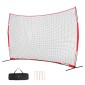 VEVOR Barricade Backstop Net, αθλητικό δίχτυ 16x10 ft με μπάλα, φορητός εξοπλισμός εξάσκησης με τσάντα μεταφοράς, οθόνη προστασίας για προπόνηση χόκεϊ ποδοσφαίρου Baseball Softball Lacrosse, για πίσω αυλή