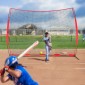 VEVOR Barricade Backstop Net, αθλητικό δίχτυ 12x9 ft με μπάλα, φορητός εξοπλισμός εξάσκησης με τσάντα μεταφοράς, οθόνη προστασίας για προπόνηση ποδοσφαίρου λακρός ποδοσφαίρου μπέιζμπολ για προπόνηση χόκεϊ, για πίσω αυλή