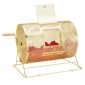 VEVOR Raffle Drum, 16,1 x Ø12 ιντσών Brass Plated Ticket Raffle Spinning Cage, Χωράει 5000 εισιτήρια ή 200 μπάλες πινγκ πονγκ, μεταλλικό σχέδιο λοταρίας με ξύλινη περιστροφική λαβή, για μέρος ψηφοδελτίων Bingo