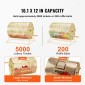 VEVOR Raffle Drum, 16,1 x Ø12 ιντσών Brass Plated Ticket Raffle Spinning Cage, Χωράει 5000 εισιτήρια ή 200 μπάλες πινγκ πονγκ, μεταλλικό σχέδιο λοταρίας με ξύλινη περιστροφική λαβή, για μέρος ψηφοδελτίων Bingo