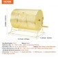 VEVOR Raffle Drum, 16,1 x Ø12 ιντσών Brass Plated Ticket Raffle Spinning Cage, Χωράει 5000 εισιτήρια ή 200 μπάλες πινγκ πονγκ, μεταλλικό σχέδιο λοταρίας με ξύλινη περιστροφική λαβή, για μέρος ψηφοδελτίων Bingo