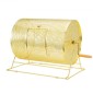 VEVOR Raffle Drum, 16,1 x Ø12 ιντσών Brass Plated Ticket Raffle Spinning Cage, Χωράει 5000 εισιτήρια ή 200 μπάλες πινγκ πονγκ, μεταλλικό σχέδιο λοταρίας με ξύλινη περιστροφική λαβή, για μέρος ψηφοδελτίων Bingo