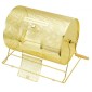 VEVOR Raffle Drum, 16,1 x Ø12 ιντσών Brass Plated Ticket Raffle Spinning Cage, Χωράει 5000 εισιτήρια ή 200 μπάλες πινγκ πονγκ, μεταλλικό σχέδιο λοταρίας με ξύλινη περιστροφική λαβή, για μέρος ψηφοδελτίων Bingo