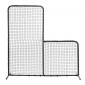 VEVOR L Screen Baseball για Batting Cage, 7x7 ft Baseball Softball Screen Safety, Body Protector Φορητή οθόνη κτύπημα με τσάντα μεταφοράς και πάσσαλοι εδάφους, Heavy Duty Pitching Net for Pitchers Protection