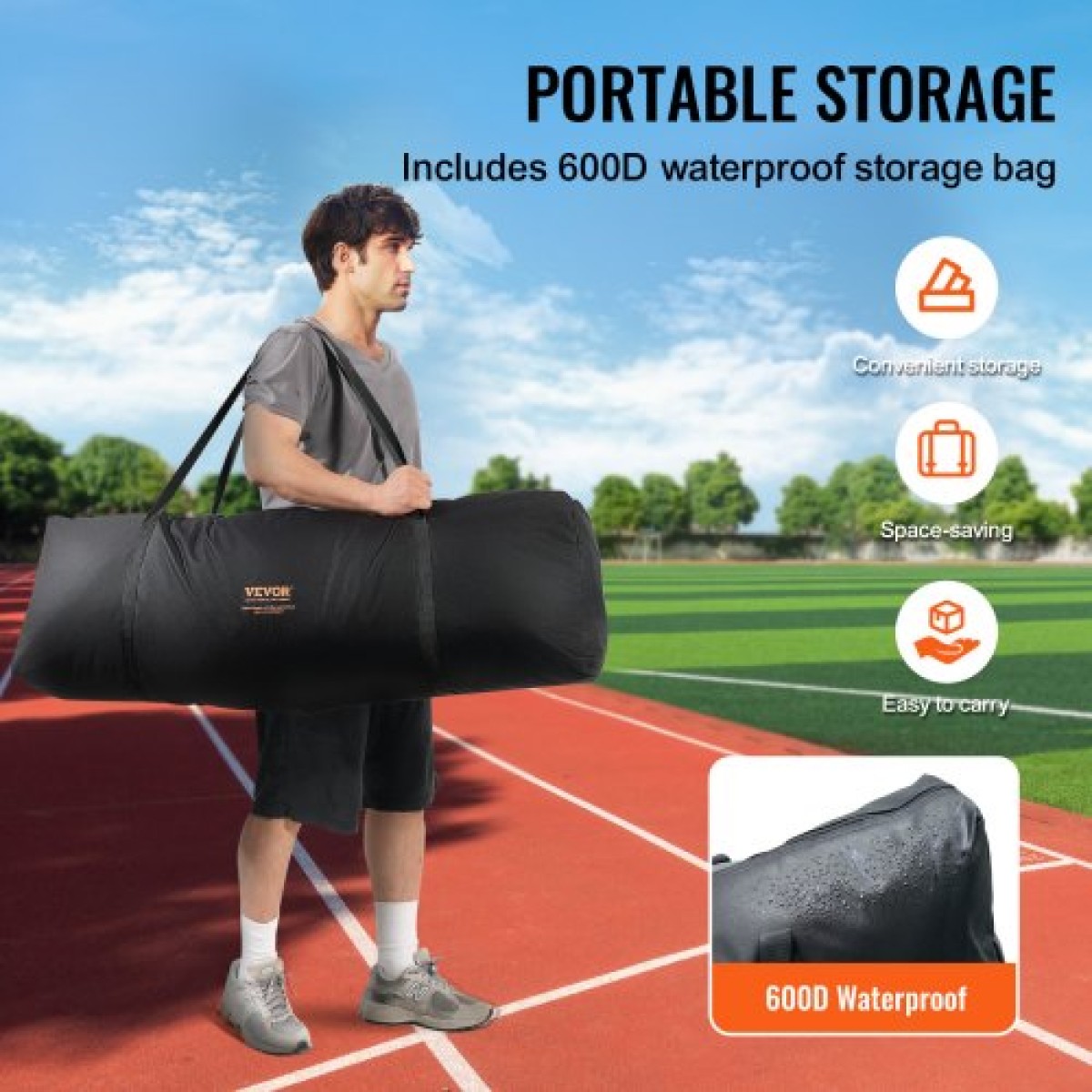 VEVOR L Screen Baseball για Batting Cage, 7x7 ft Baseball Softball Screen Safety, Body Protector Φορητή οθόνη κτύπημα με τσάντα μεταφοράς και πάσσαλοι εδάφους, Heavy Duty Pitching Net for Pitchers Protection