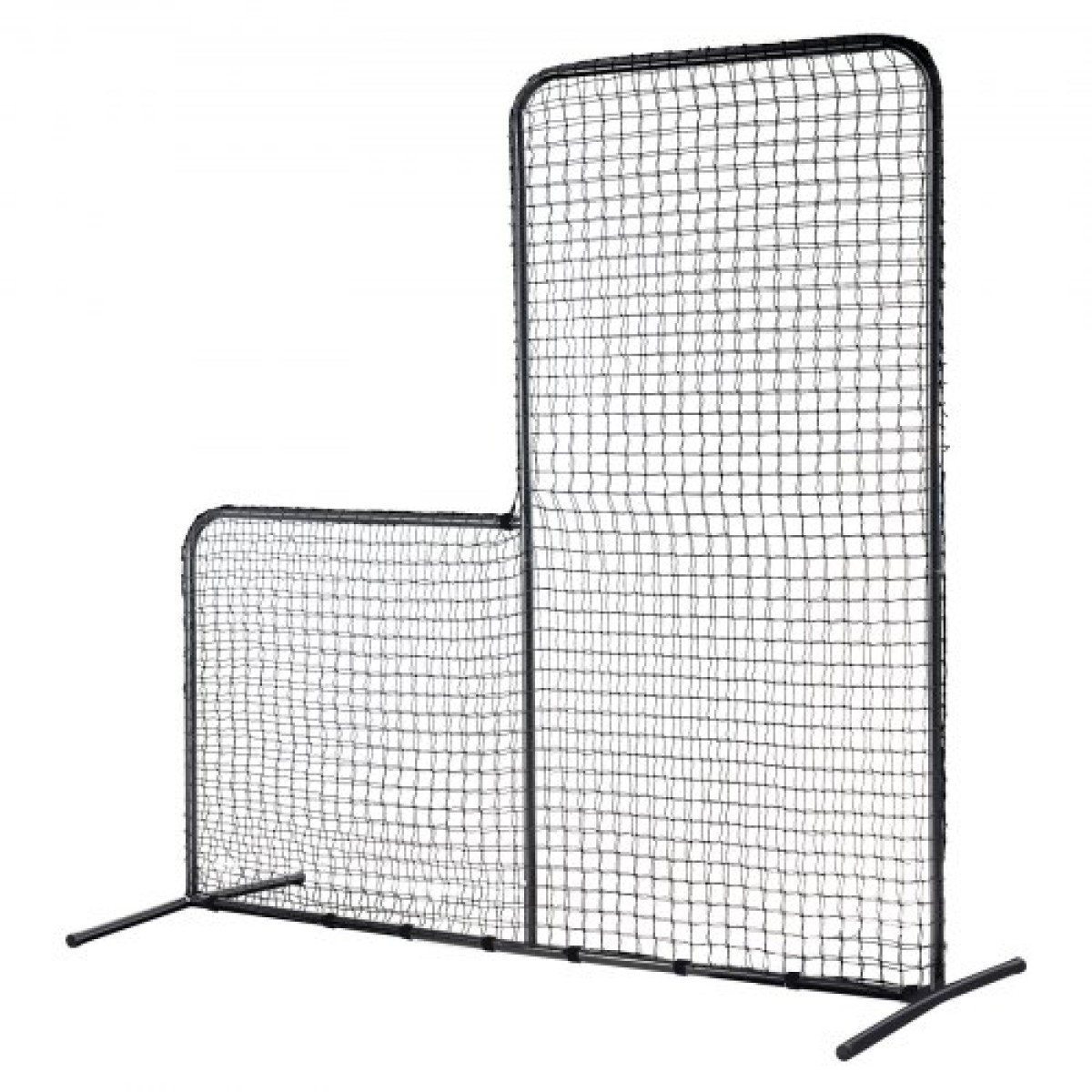 VEVOR L Screen Baseball για Batting Cage, 7x7 ft Baseball Softball Screen Safety, Body Protector Φορητή οθόνη κτύπημα με τσάντα μεταφοράς και πάσσαλοι εδάφους, Heavy Duty Pitching Net for Pitchers Protection