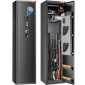 VEVOR 6 Rifles Gun Safe, Rifle Safe με ψηφιακό πληκτρολόγιο & κλειδαριά, ντουλάπι αποθήκευσης όπλων με ενσωματωμένο ντουλάπι αποθήκευσης, αφαιρούμενο ράφι αποθήκευσης για Home Long Gun και πιστόλια